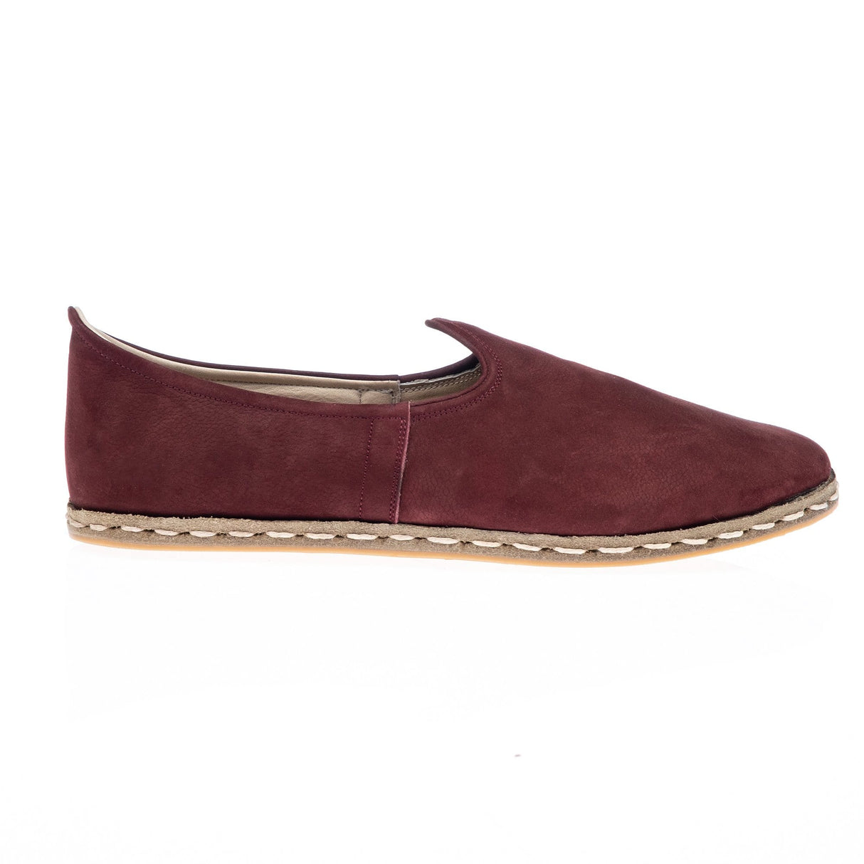 Women's Burgundy Slip On Shoes from Atlantis Handmade Shoes
