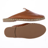 Men's Mocha Shearling Slippers From Atlantis Handmade Shoes