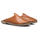 Men's Mocha Shearling Slippers From Atlantis Handmade Shoes