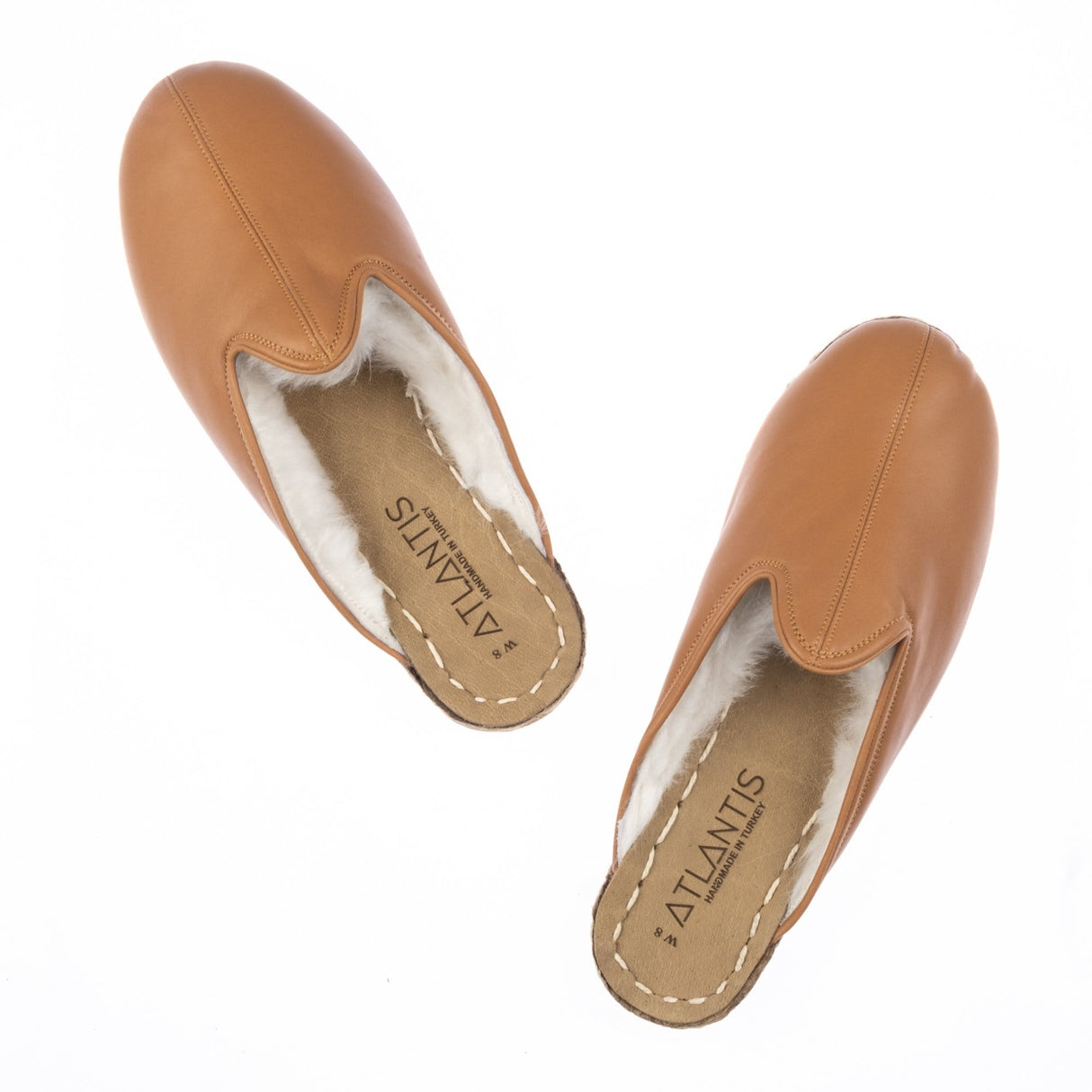 Women's Coconut Brown Shearlings from Atlantis Handmade Shoes
