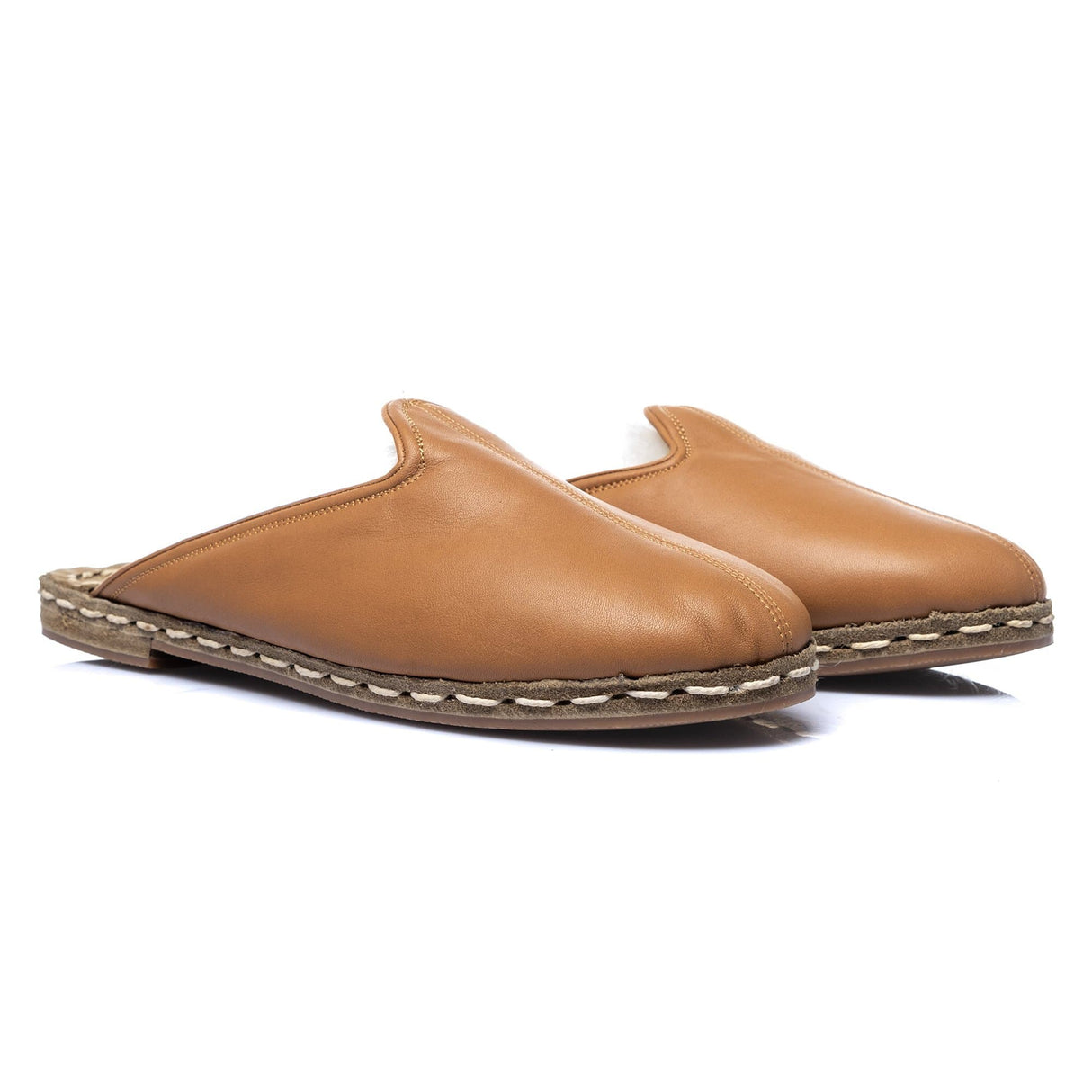 Women's Coconut Brown Shearlings from Atlantis Handmade Shoes