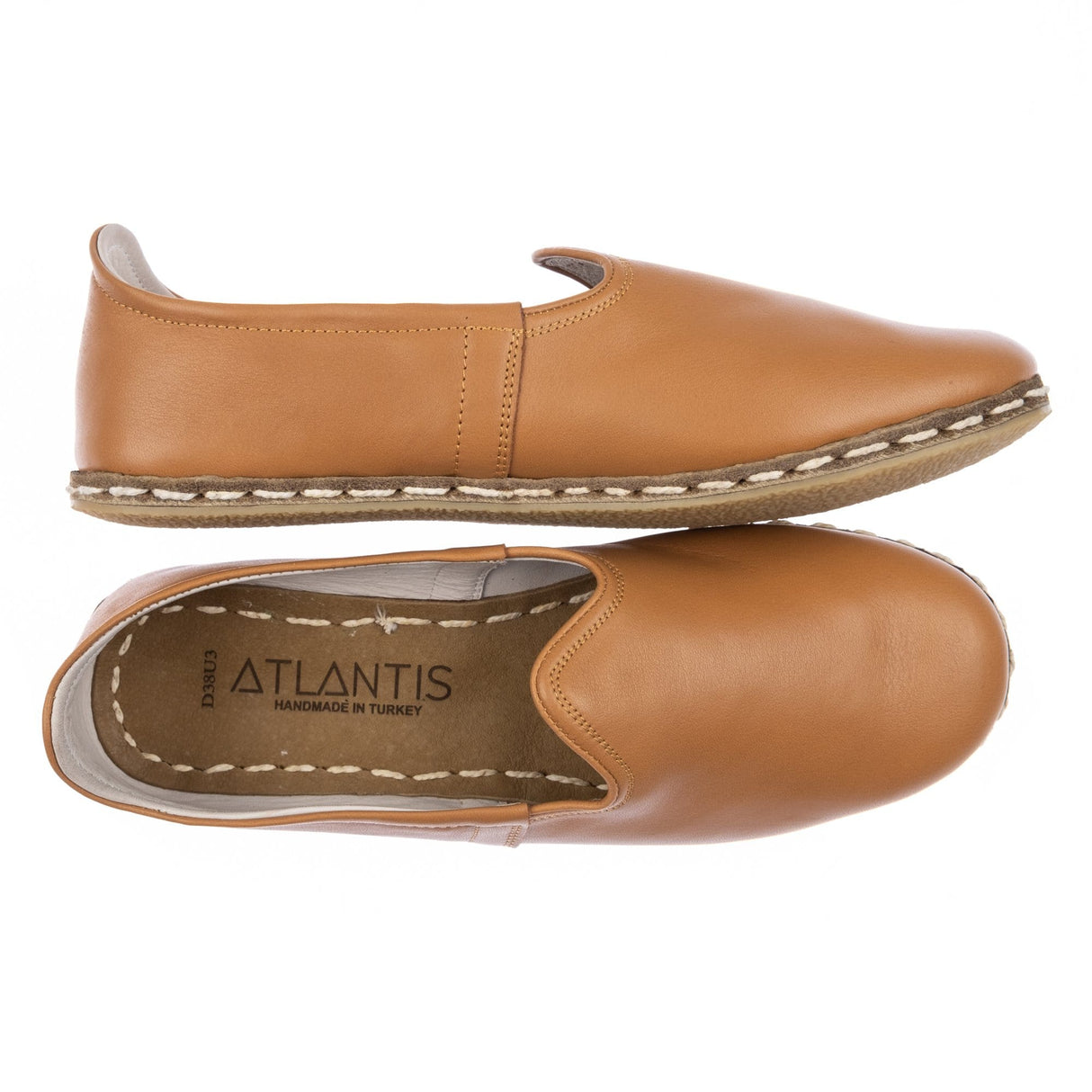 Men's Coconut Brown Slip On Shoes from Atlantis Handmade Shoes