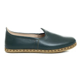 Women's Bottle Green Slip On Shoes from Atlantis Handmade Shoes