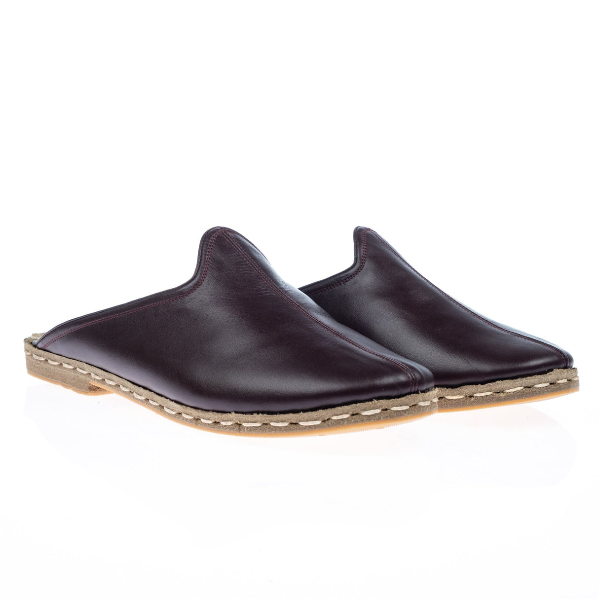 Women's Maroon Slippers from Atlantis Handmade Shoes