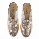 Women's Gold Shearlings from Atlantis Handmade Shoes