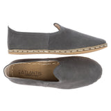 Women's Gray Slip On Shoes from Atlantis Handmade Shoes