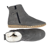 Men's Gray Shearling Boots From Atlantis Handmade Shoes