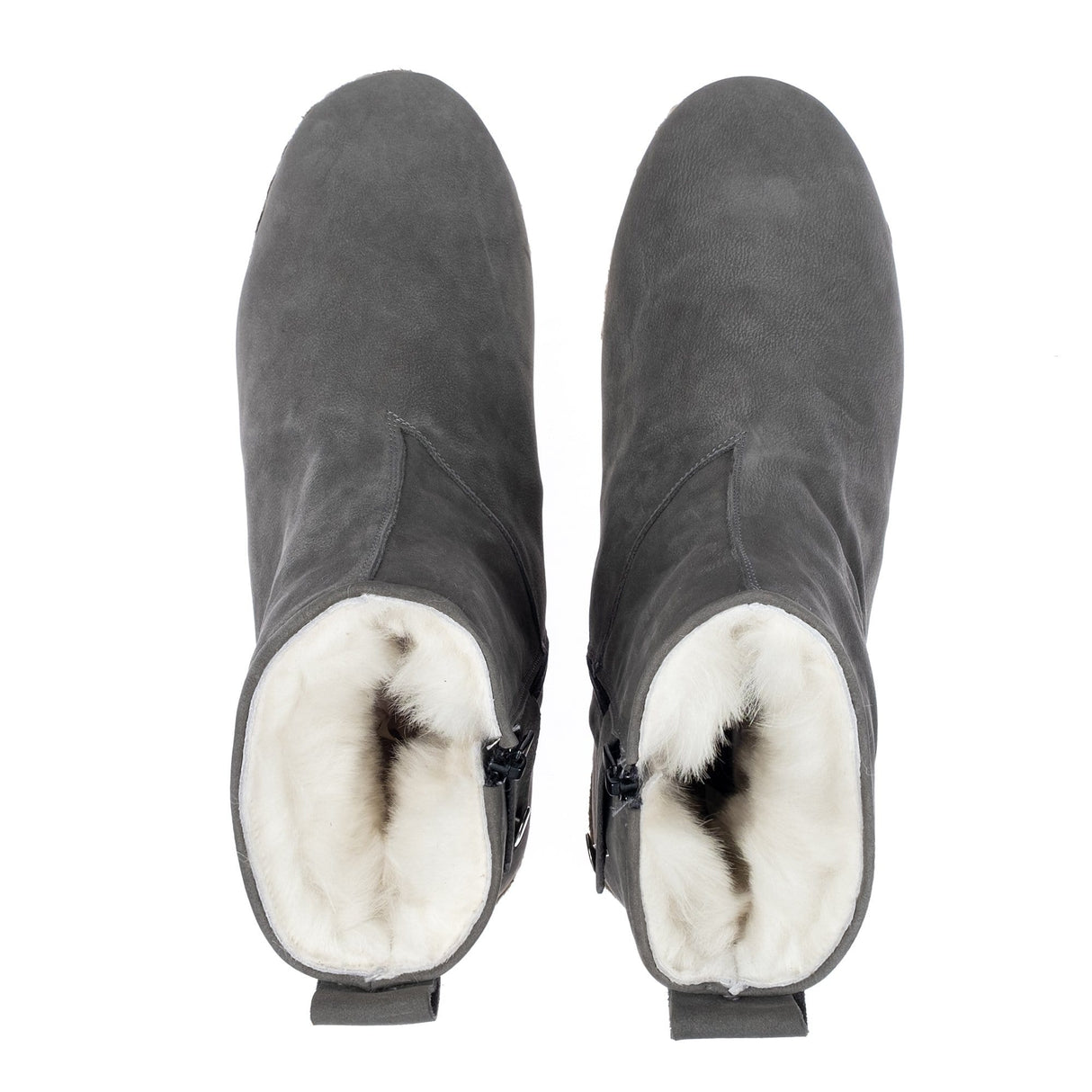 Men's Gray Shearling Boots From Atlantis Handmade Shoes