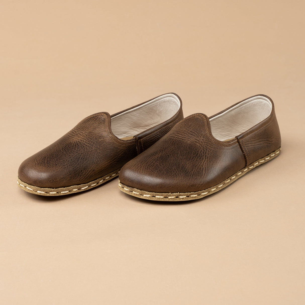 Men's Coffee Barefoots from Atlantis Handmade Shoes