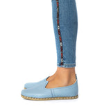 Women's Sky Blue Slip On Shoes from Atlantis Handmade Shoes