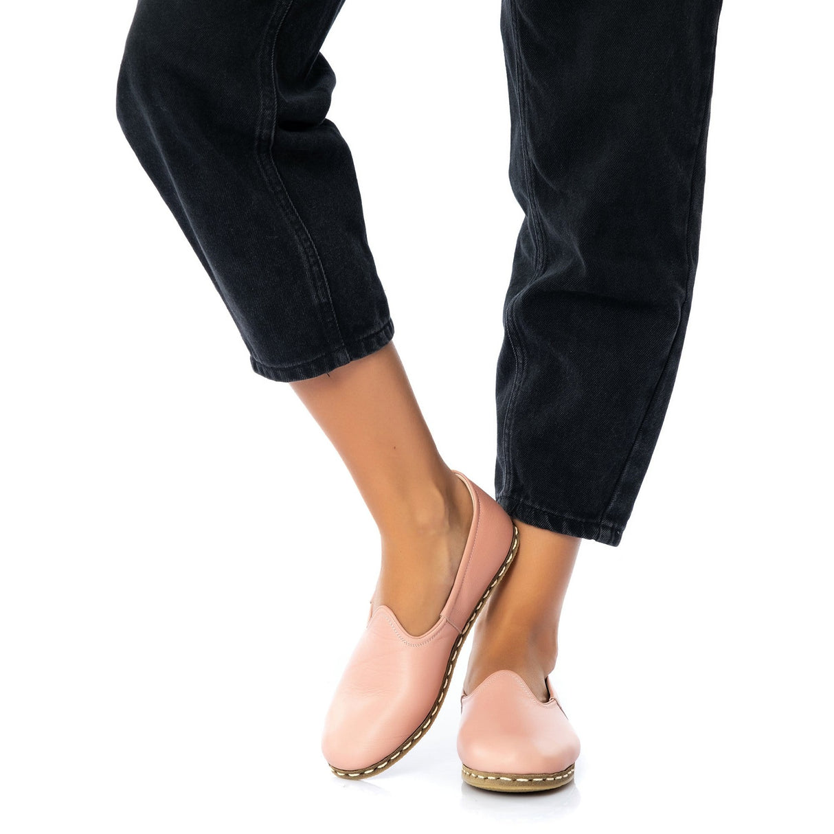 Men's Powder Pink Slip On Shoes from Atlantis Handmade Shoes