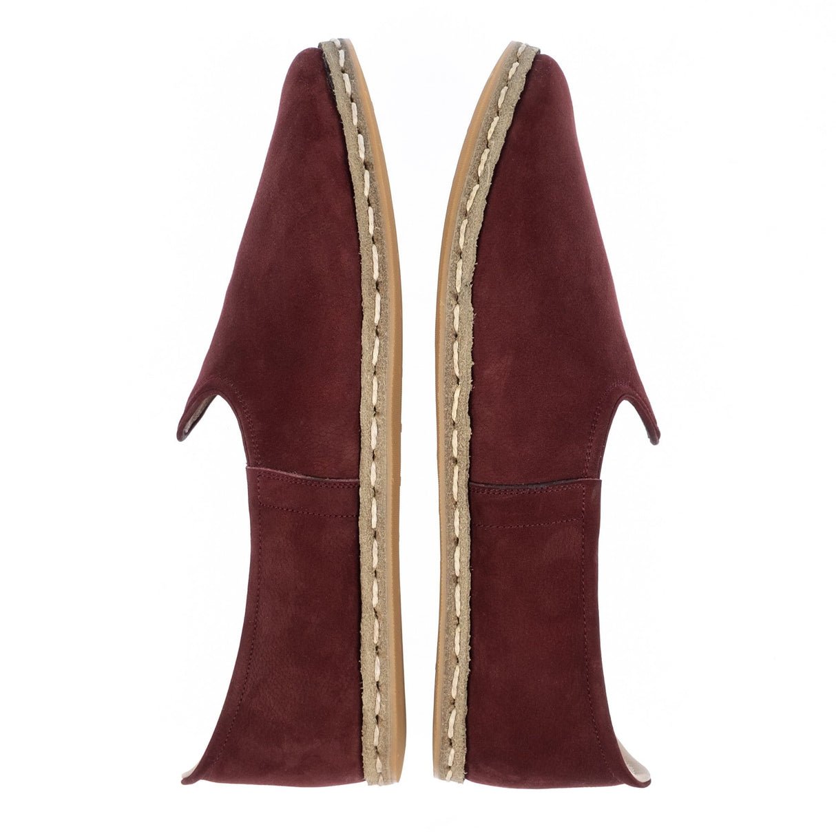 Women's Burgundy Slip On Shoes from Atlantis Handmade Shoes