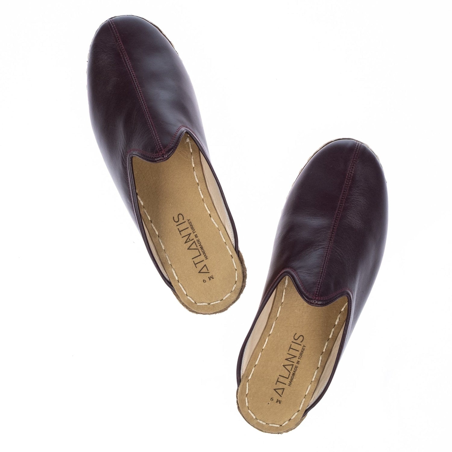 Women's Maroon Slippers from Atlantis Handmade Shoes