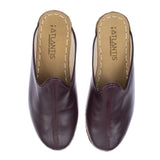 Women's Maroon Slippers from Atlantis Handmade Shoes