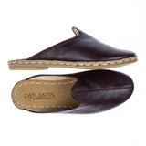 Women's Maroon Slippers from Atlantis Handmade Shoes