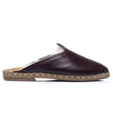 Men's Merlot Shearling Slippers from Atlantis Handmade Shoes