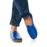 Men's Blue Slip On Shoes from Atlantis Handmade Shoes