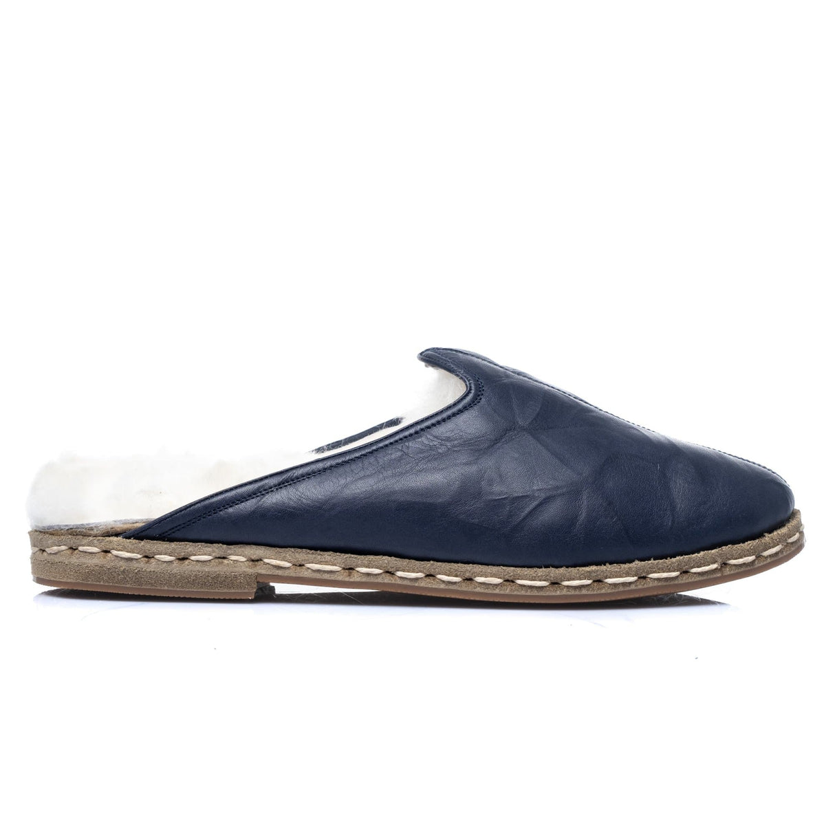 Women's Navy Furs from Atlantis Handmade Shoes
