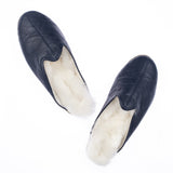Women's Navy Furs from Atlantis Handmade Shoes