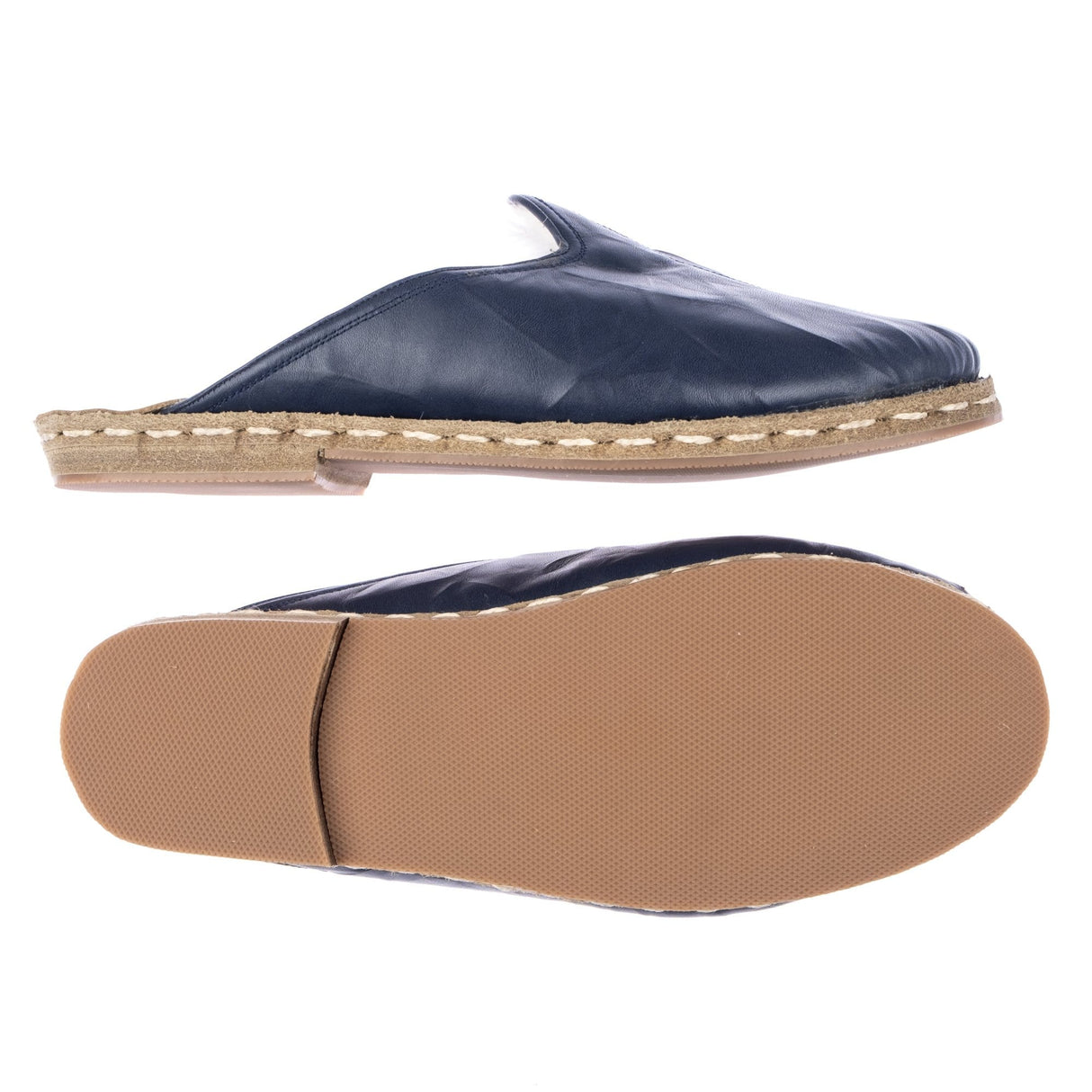 Women's Navy Shearlings from Atlantis Handmade Shoes