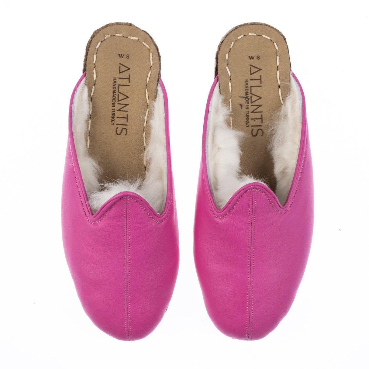 Women's Fuchsia Slippers from Atlantis Handmade Shoes