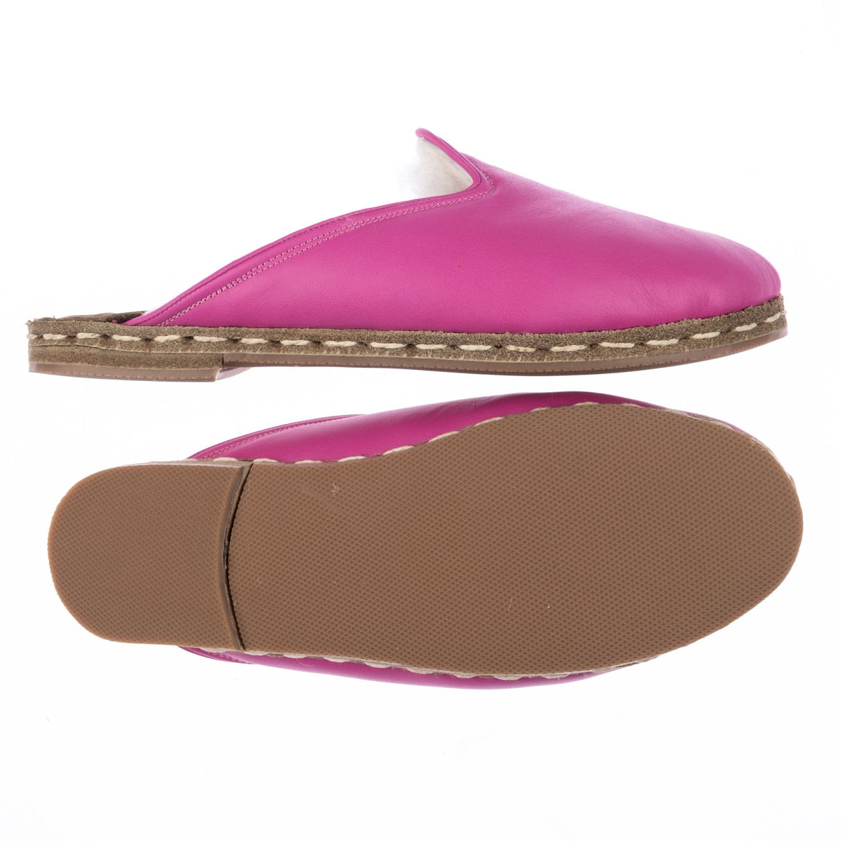 Women's Fuchsia Slippers from Atlantis Handmade Shoes