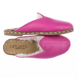 Women's Fuchsia Slippers from Atlantis Handmade Shoes