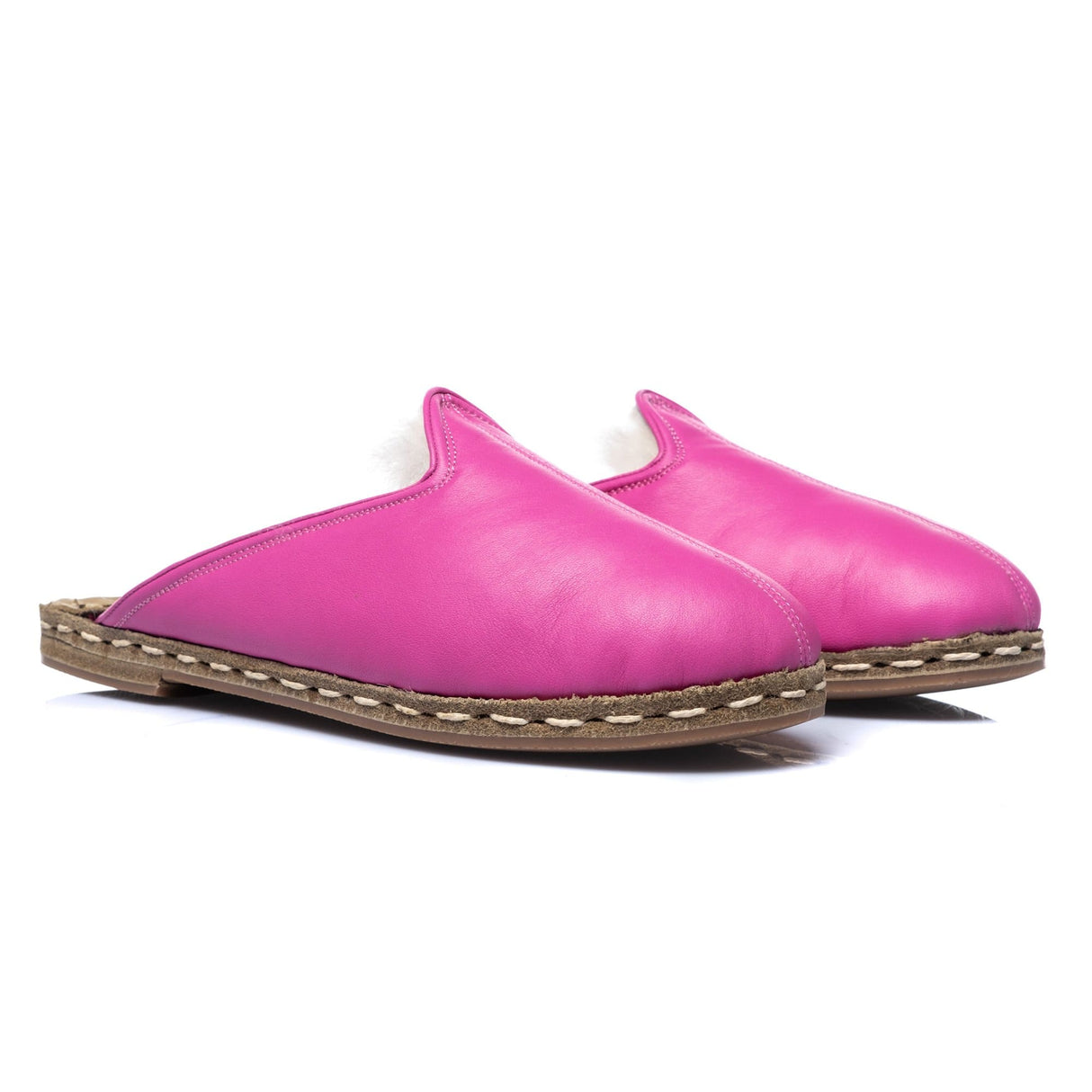 Women's Fuchsia Slippers from Atlantis Handmade Shoes