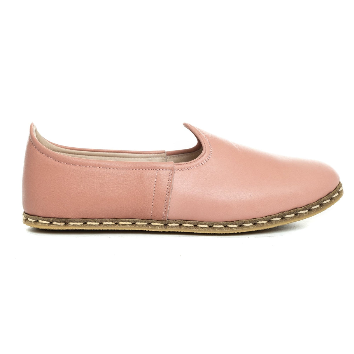 Men's Powder Pink Slip On Shoes from Atlantis Handmade Shoes