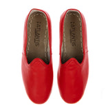 Women's Red Slip On Shoes from Atlantis Handmade Shoes
