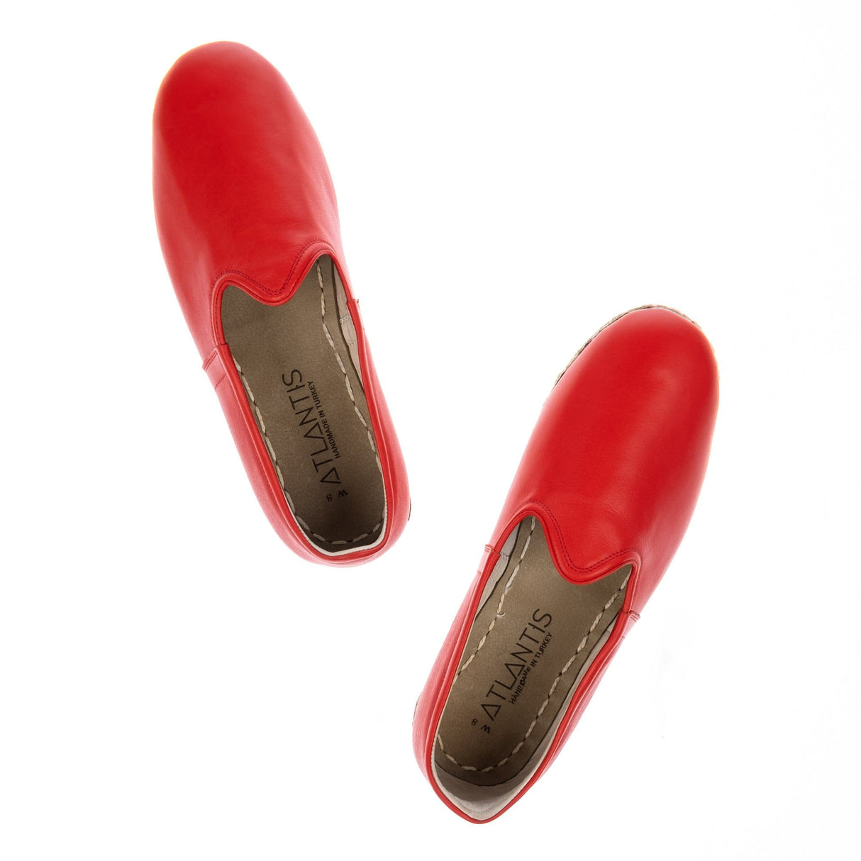 Women's Red Slip On Shoes from Atlantis Handmade Shoes