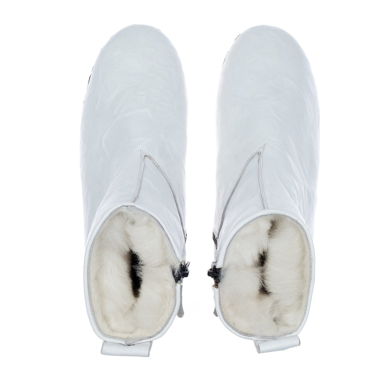 Men's White Shearling Boots from Atlantis Handmade Shoes