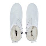 Men's White Shearling Boots from Atlantis Handmade Shoes