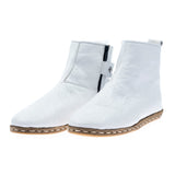 Men's White Shearling Boots from Atlantis Handmade Shoes