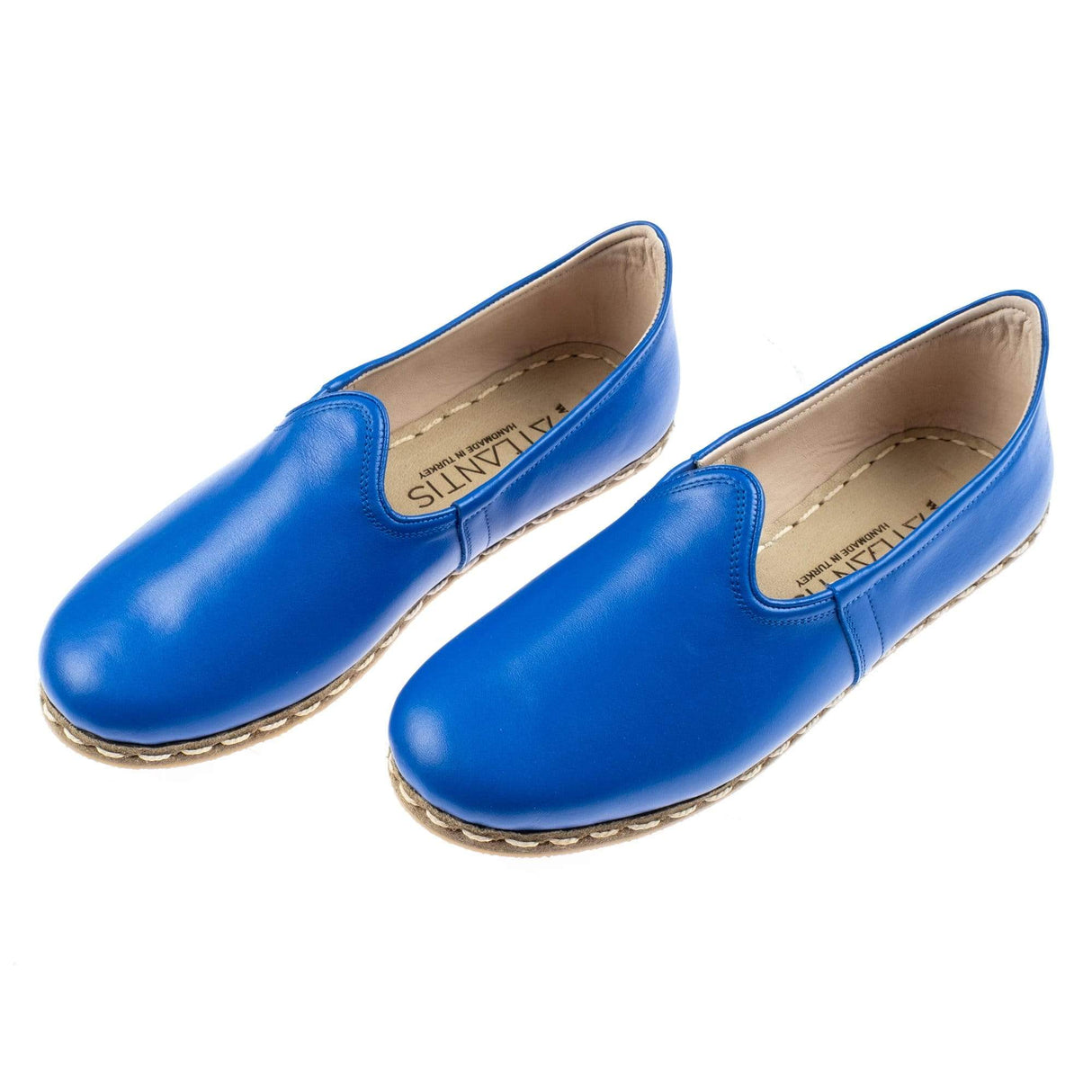 Women's Blue Slip On Shoes from Atlantis Handmade Shoes