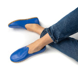 Men's Blue Slip On Shoes from Atlantis Handmade Shoes