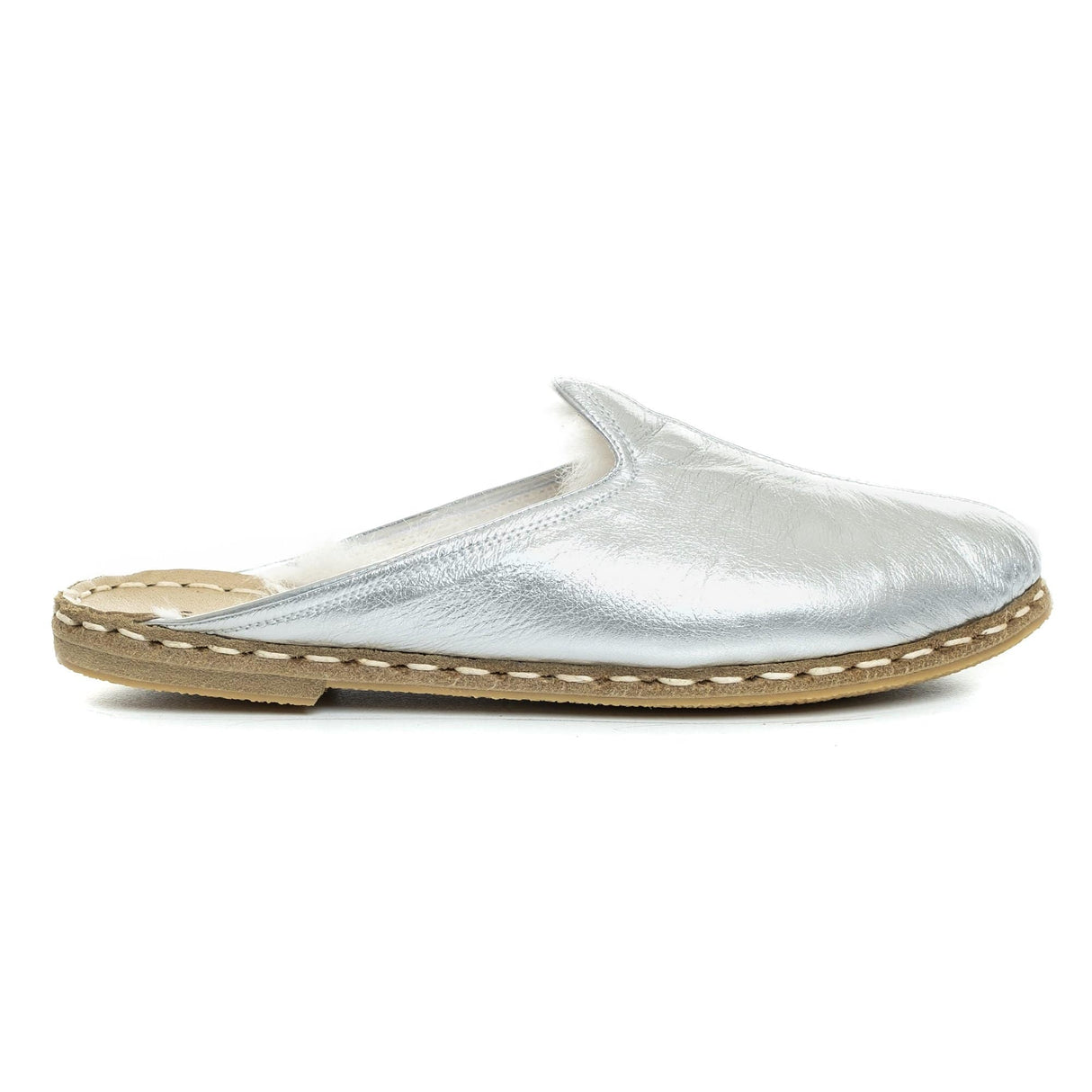 Women's Silver Shearlings from Atlantis Handmade Shoes