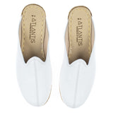 Men's White Slippers from Atlantis Handmade Shoes