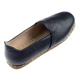 Women's Wrinkled Black Slip On Shoes from Atlantis Handmade Shoes