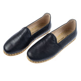 Men's Wrinkled Black Slip On Shoes from Atlantis Handmade Shoes