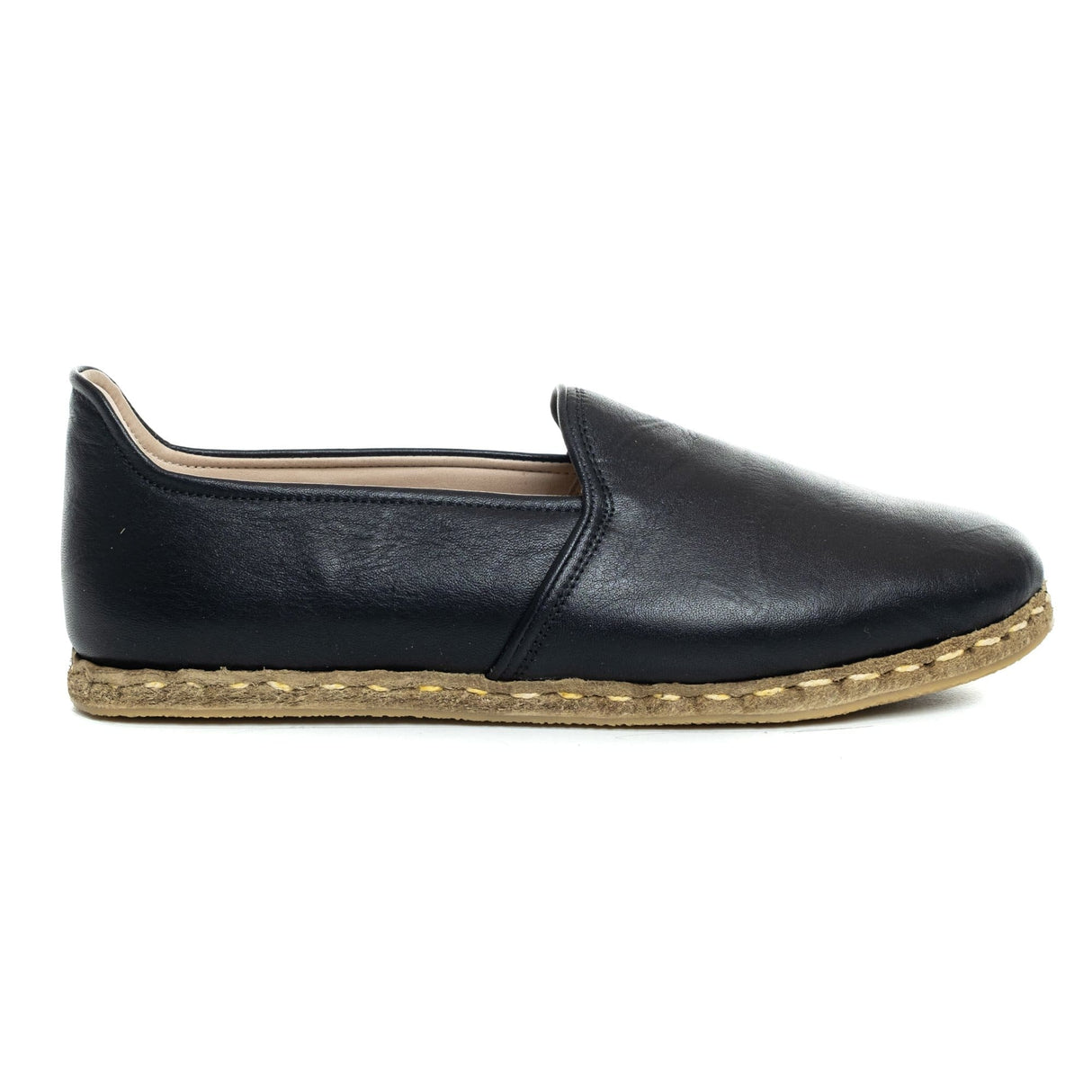 Men's Wrinkled Black Slip On Shoes from Atlantis Handmade Shoes