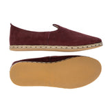 Women's Burgundy Slip On Shoes from Atlantis Handmade Shoes