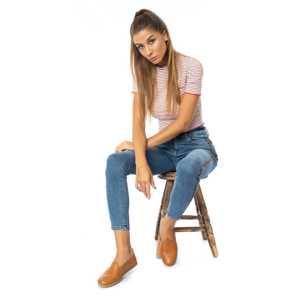 Women's Cocoa Brown Slip On Shoes from Atlantis Handmade Shoes