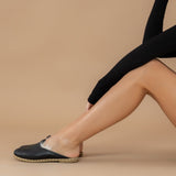 Men's Black Slipper Shearlings from Atlantis Handmade Shoes