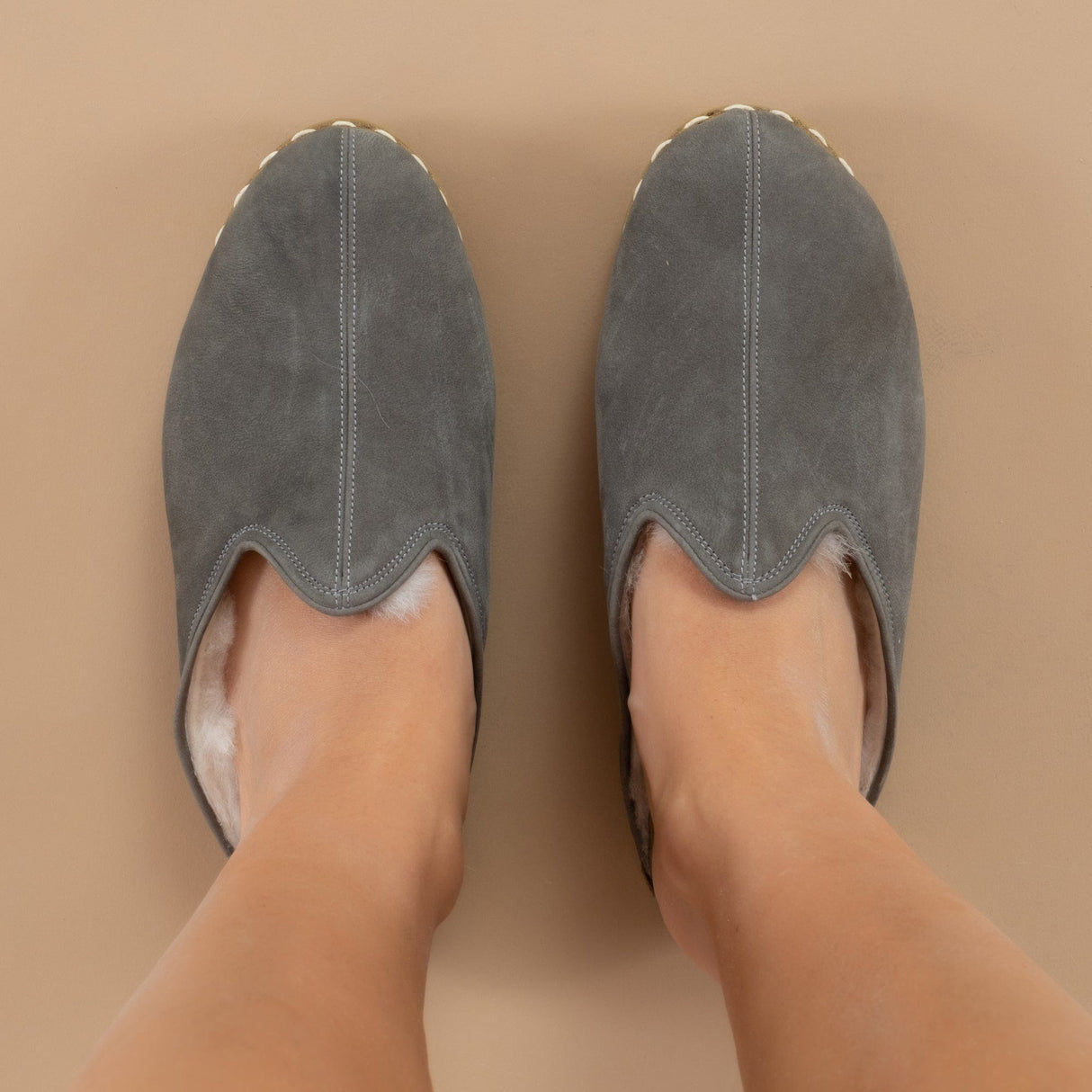 Men's Gray Shearlings from Atlantis Handmade Shoes