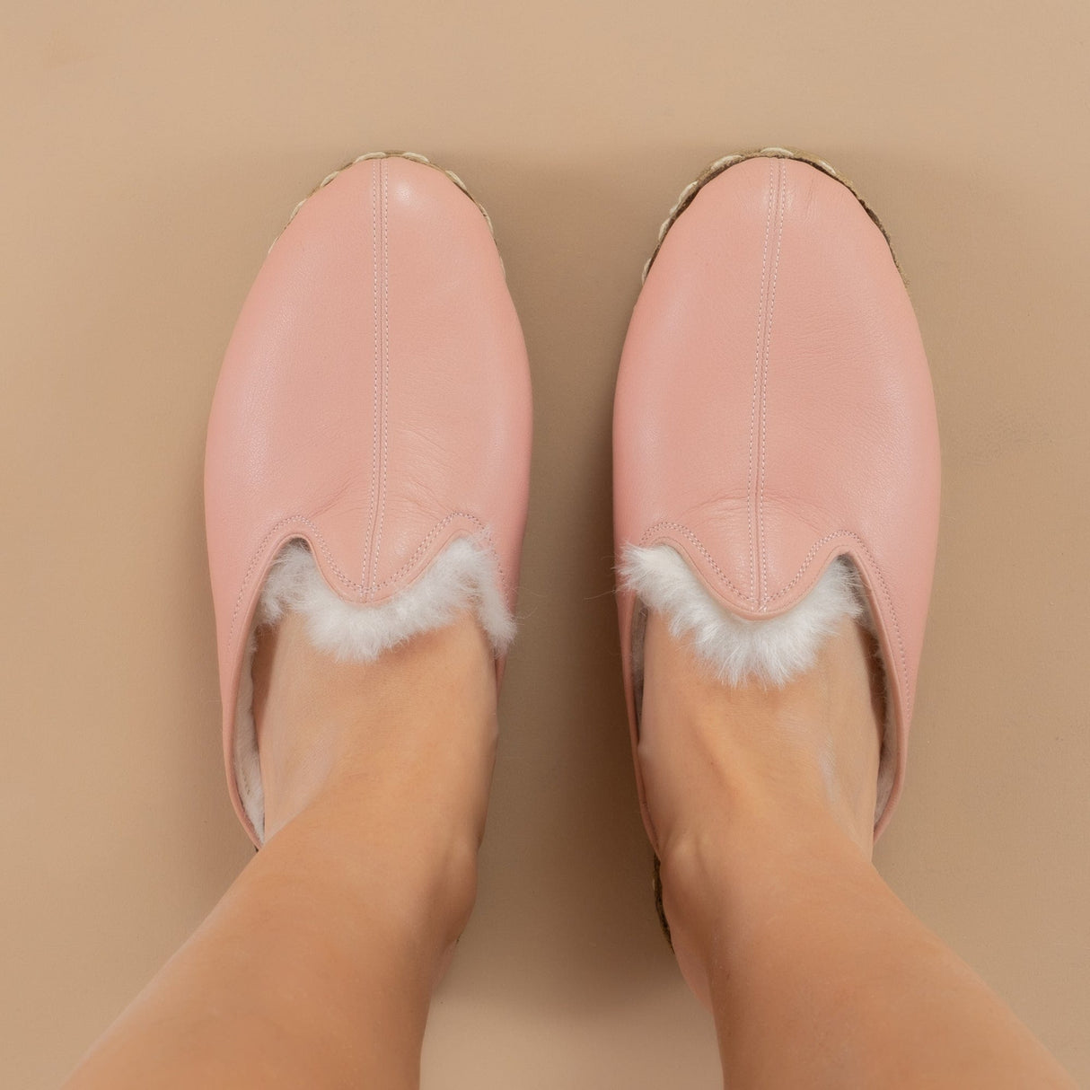 Men's Rose Shearling Slippers From Atlantis Handmade Shoes