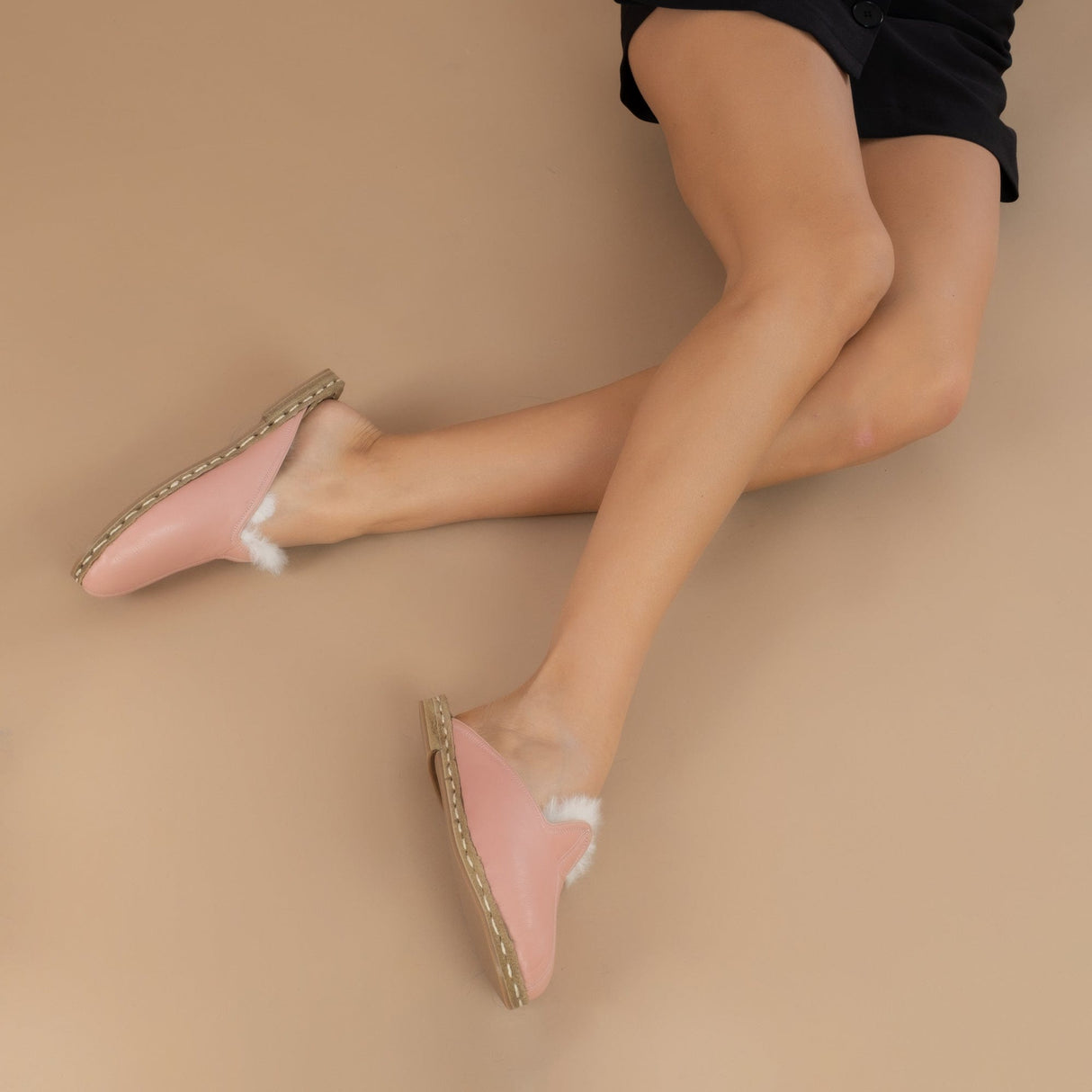 Men's Rose Shearling Slippers From Atlantis Handmade Shoes