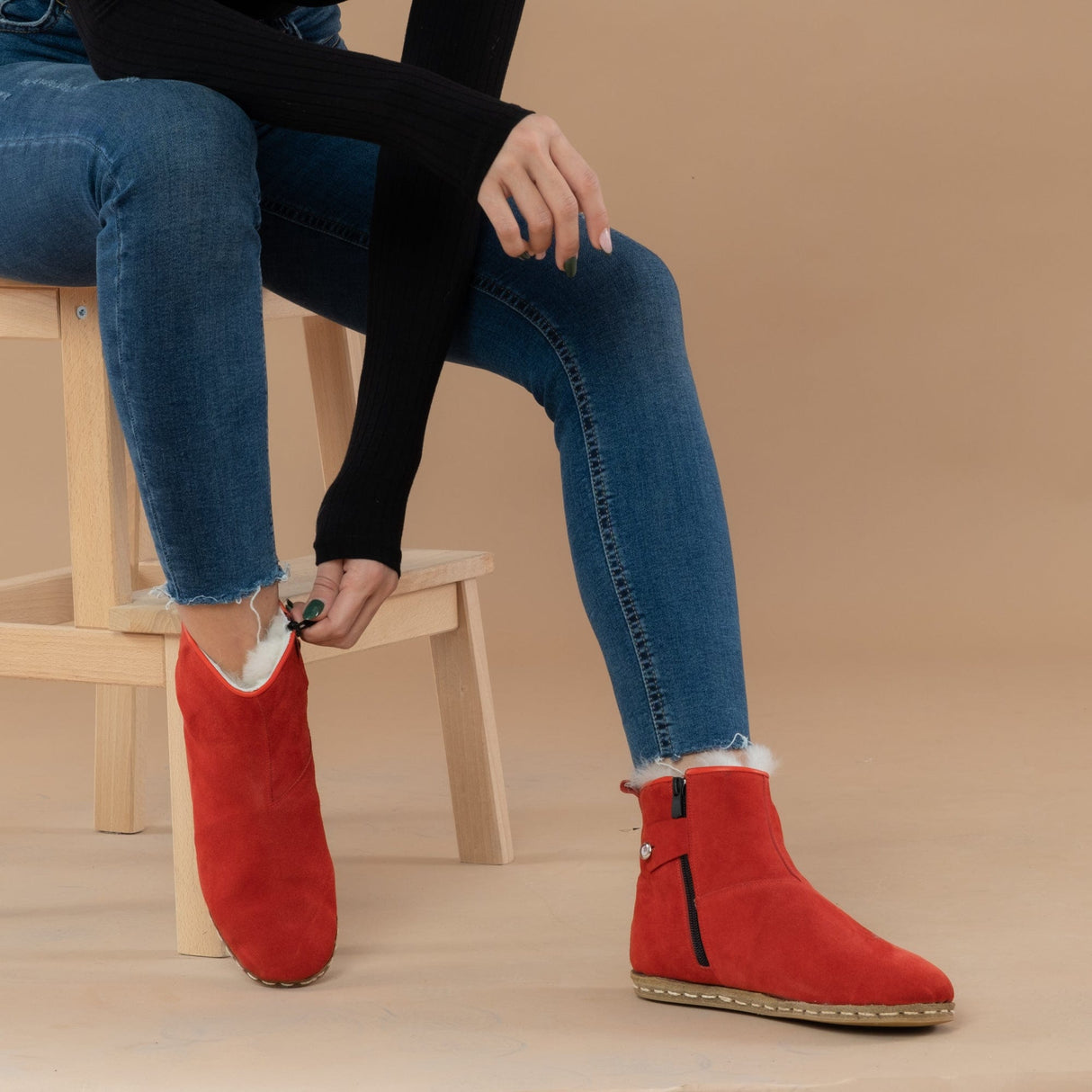 Men's Red Boots from Atlantis Handmade Shoes