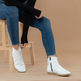 Men's White Shearling Boots from Atlantis Handmade Shoes