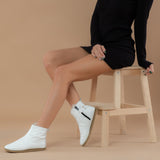 Men's White Shearling Boots from Atlantis Handmade Shoes